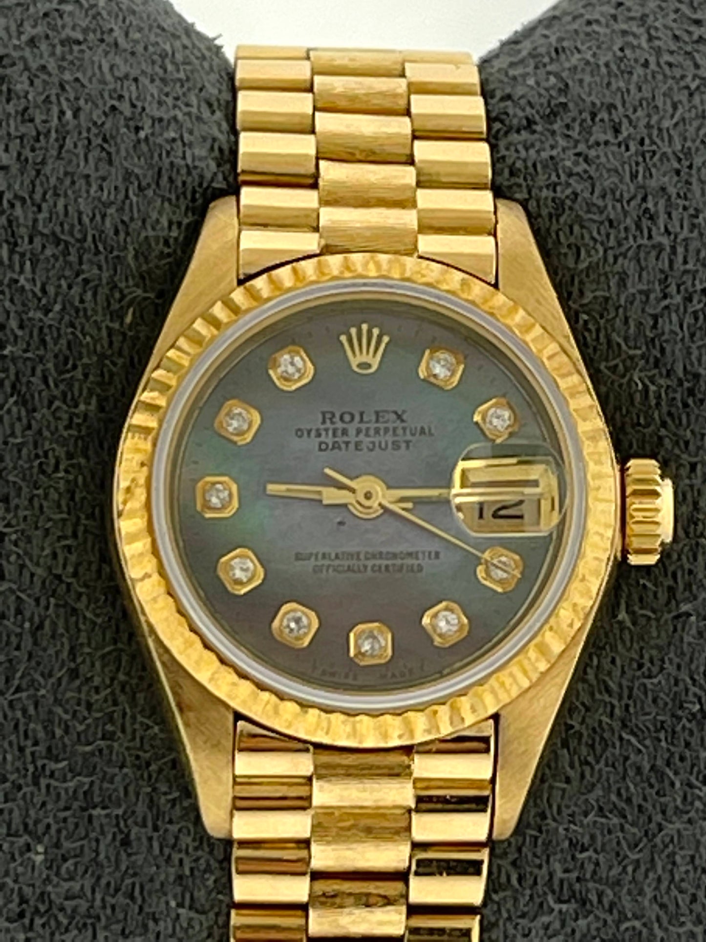 1985 Rolex Datejust 69178 Custom Tahitian MOP Dial President No Papers 26mm
