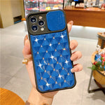 Load image into Gallery viewer, Luxury Diamond Slide Camera Lens Protective Phone Cover
