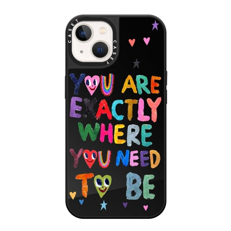 Cute Mirror Colored Letters Eyes Phone Case