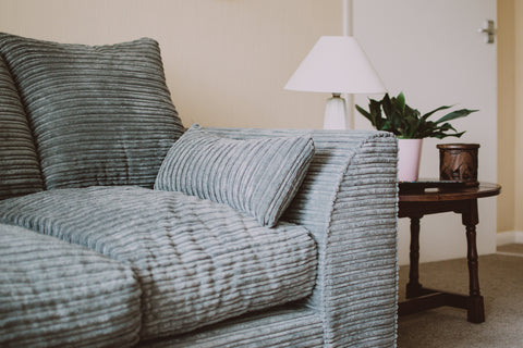 close up image of couch cushions