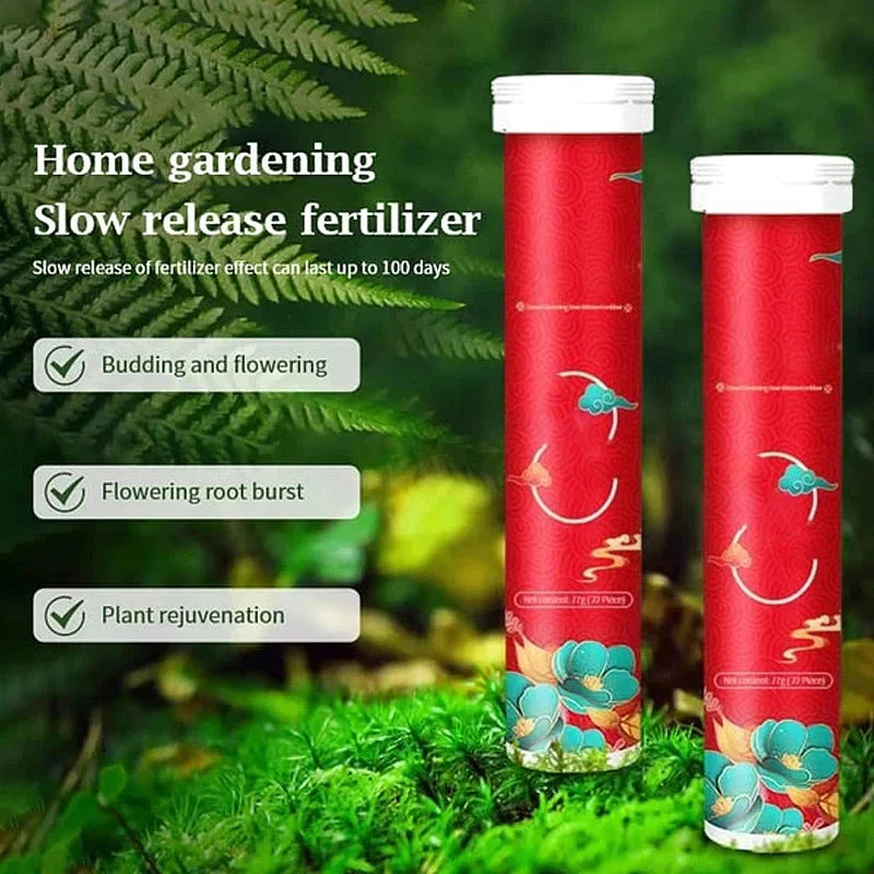 Organic Slow-Release Fertilizer Tablets – All-Purpose Nutrients for Potted Succulents, Flowers, Ferns & Fruit Plants (22 Tablets)