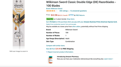 Wilkinsons sword blades