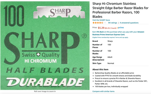 Sharp half blades