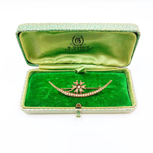 14K Gold & Pearl Brooch – Olde Inverness Antiques