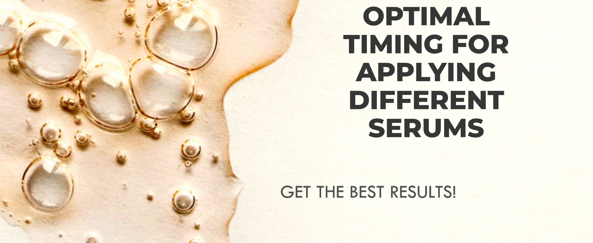 Optimal Timing for Applying Various Serums Throughout the Day