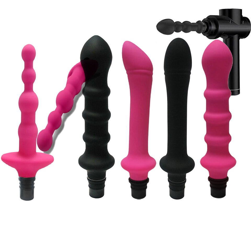 Masturbator Fascia Gun Adapter Attachements Massage Head to silicone Dildo Sex Toys for Women Vibrators Penis