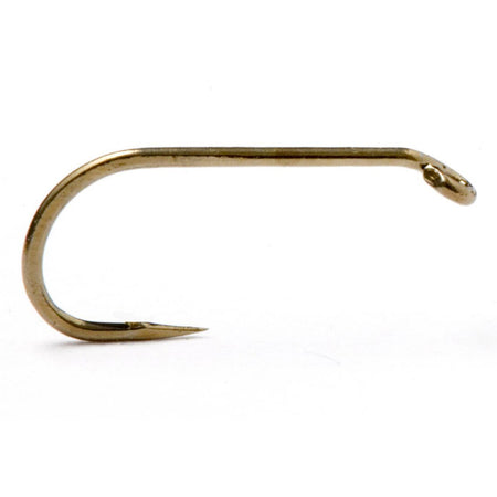 Mustad 30PCS Bronze Finish Dry Signature Fly Fishing Hook Micro Barb Ringed  Eye Forged Trout Fly