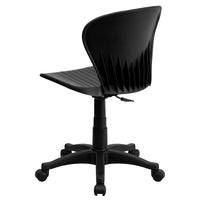 Modern Adjustable Plastic Swivel Commercial Curved Back Black Task Chair