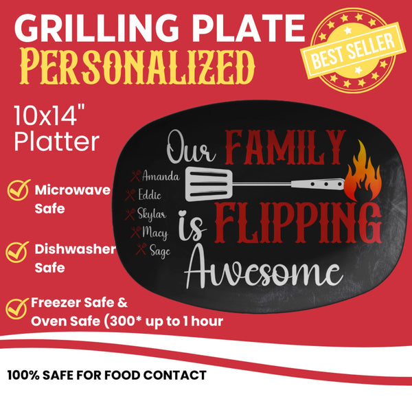 Personalized grilling platters and trays