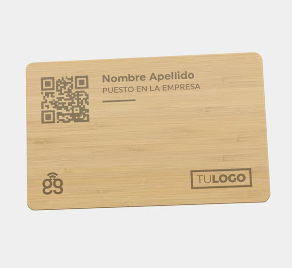 Tarjeta Personalizable de Madera con Chip NFC - Bamboo – SapID mx