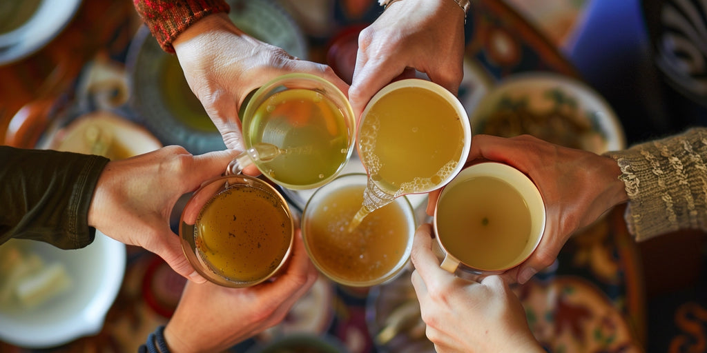 people drinking bone broth to make up for protein deficit while on liquid diet