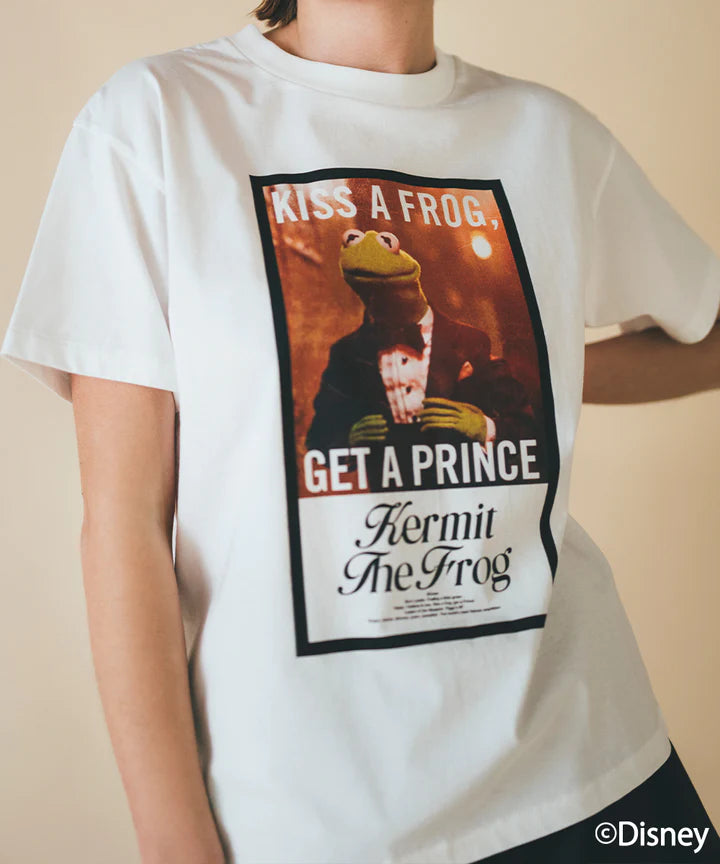 KERMIT THE FROG | KISS A FROG, GET A PRINCE ハーフスリーブ Tシャツ WHITE (ホワイト)