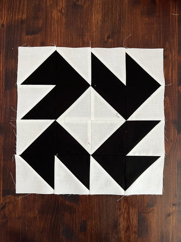 Black and White HST Quilt Block