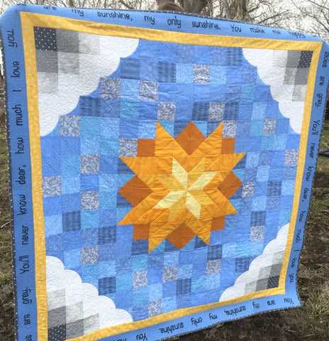 You Are My Sunshine Quilt by Becky Smith from Bobbin In Quilts for the 2023 Holiday Pattern Bundle