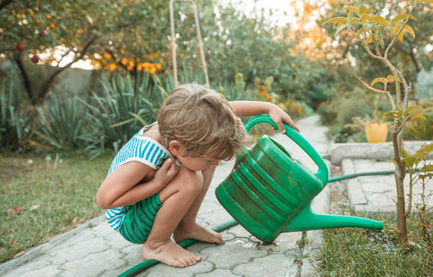 Child watering