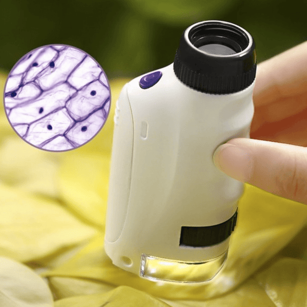 Mini Microscópio Portátil MUNDO CIÊNCIA - Brincadeira Educativa Para Crianças