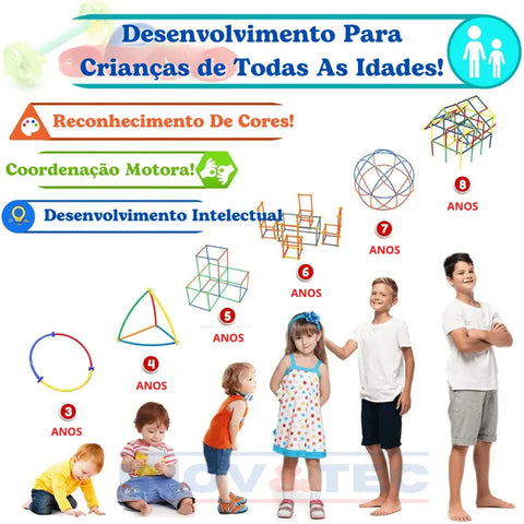 "Brinquedo educativo de montar para crianças", "Construção criativa e divertida para os pequenos", "Hastes e ligações mágicas para explorar a imaginação", "Monte castelos, naves e mais com o Magic Mundo", "Desenvolva habilidades motoras enquanto se diverte", "Brincadeira interativa e segura para todas as idades", "Presente perfeito para estimular a criatividade infantil", "Explore um universo de diversão com o Magic Mundo", "Conecte, construa e crie com este brinquedo inovador", "Experiência única de aprendizado através do play", "Incentive o desenvolvimento cognitivo com diversão", "Descubra o poder da imaginação com Magic Mundo", "Brinquedo versátil para horas de entretenimento", "Material durável e seguro para a tranquilidade dos pais", "Transforme a brincadeira em uma aventura mágica".