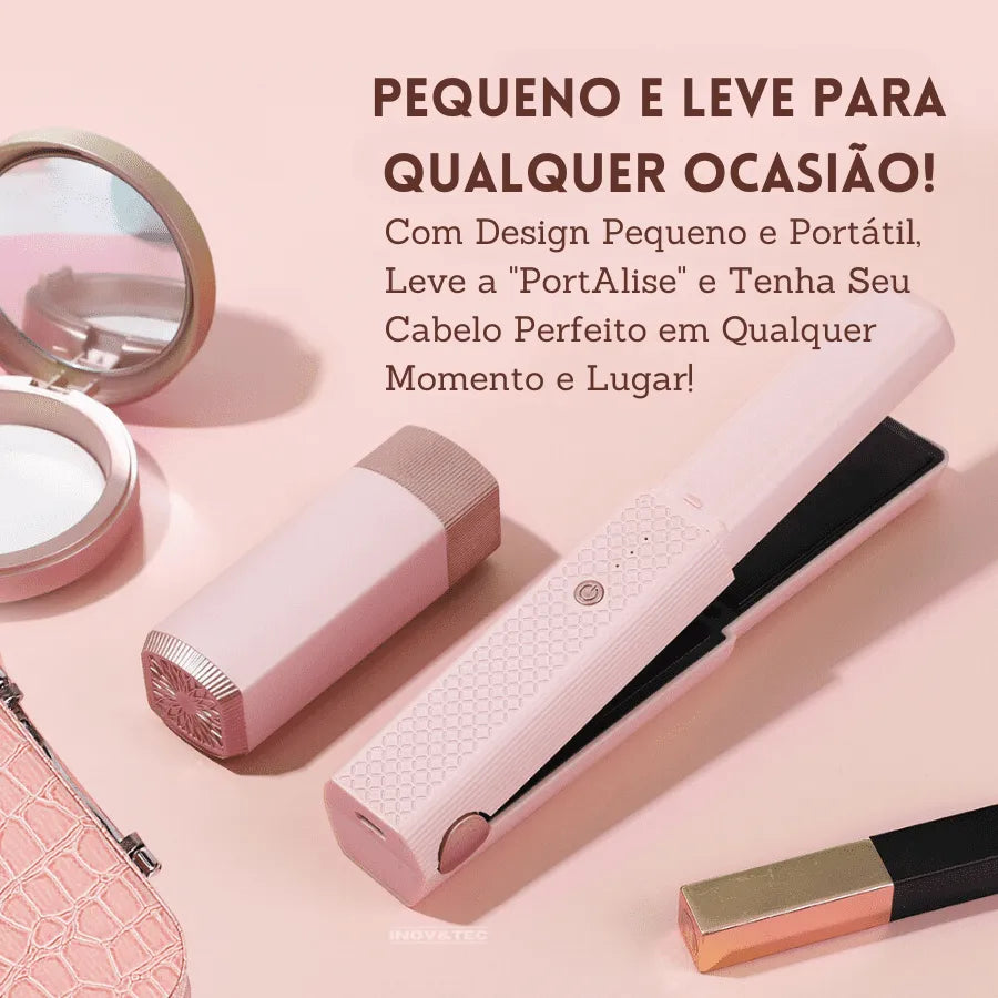 PortAlise - Sua Aliada de Estilo; Cabelos Lisos em Movimento; Praticidade Sem Fio; Beleza Portátil; Estilo Onde Quer Que Você Vá; Alisamento Rápido e Conveniente; Transforme Seu Visual em Instantes; Portabilidade e Elegância; Chapinha Alisadora Sem Complicações; Carregamento Fácil e Rápido; Cabelos Perfeitamente Lisos; Liberdade de Estilo em Viagens; Resultados Impecáveis Sempre à Mão; Tecnologia de Alisamento Moderna; Design Compacto e Sofisticado; Praticidade em Seu Bolso; Versatilidade de Estilo em Qualquer Lugar; PortAlise: Seu Novo Essencial de Beleza; Cabelos Deslumbrantes Onde Quer Que Você Esteja; Alisamento Eficiente e Elegante.