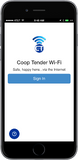 Coop Tender Universal Web App on Smartphone