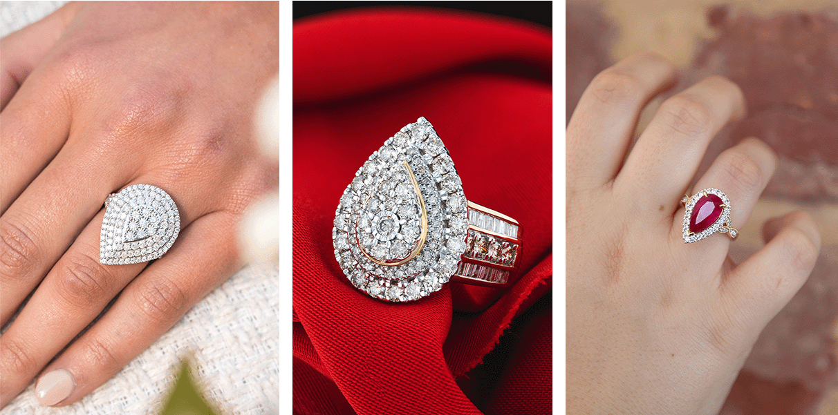 Diamond Style Guide: image of diamond rings on hand