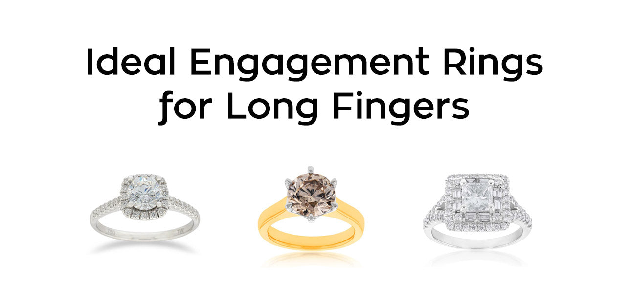 engagement ring shapes - ideal engagement rings for long fingers