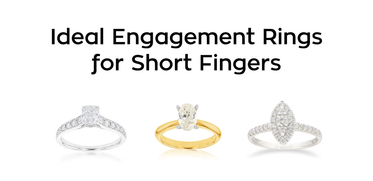 engagement ring shapes - ideal engagement rings for short fingers