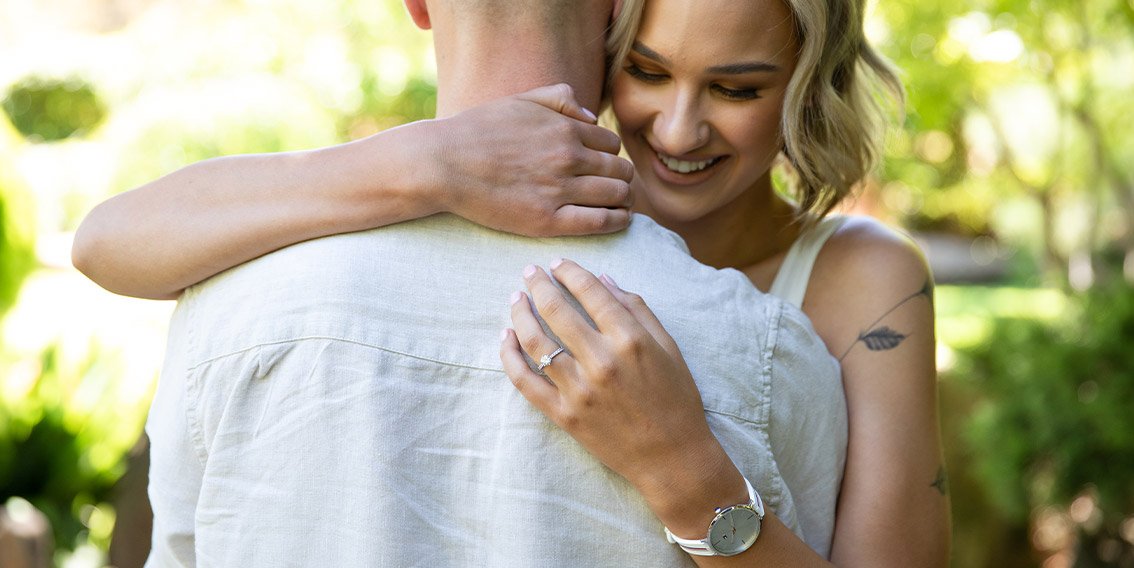 a proposal after the man learned how much to spend on engagement rings