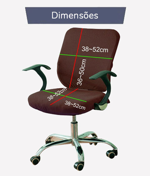 Dimensoes capa Cadeira de Escritorio | Capa Moderna