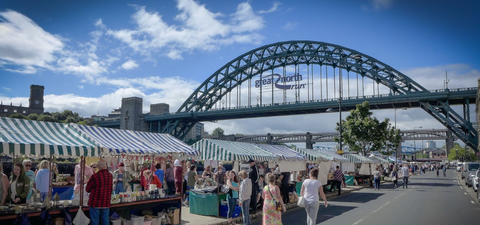 Quayside Market in Newcastle Upon Tyne