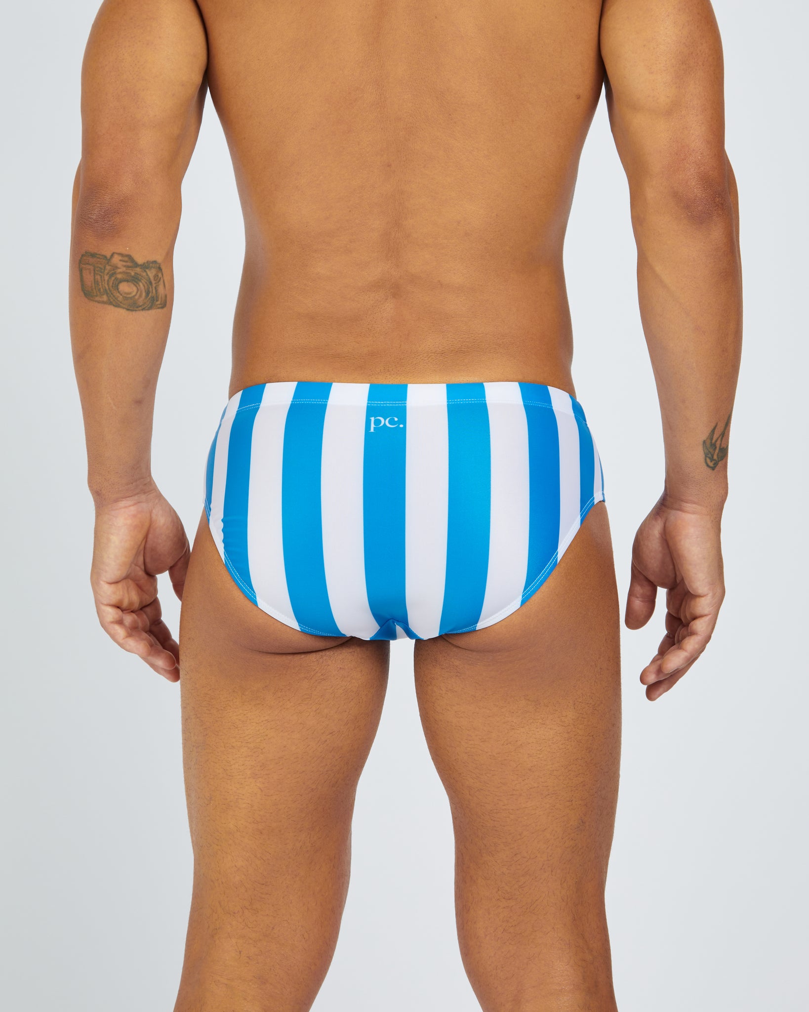 Stripe Swim Brief - Blue