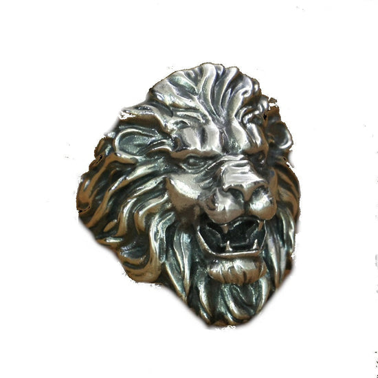 925 Silver Lion Head Ring