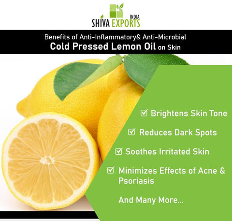 Benefits of Anti-Inflammatory & Anti-Microbial Cold Pressed Lemon Oil on Skin