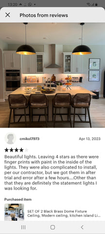 Edken Lighting - Customer review of our Moroccan Handcrafted Lights