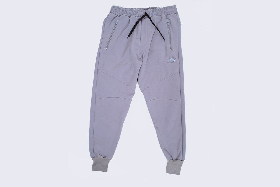 grey shell joggers