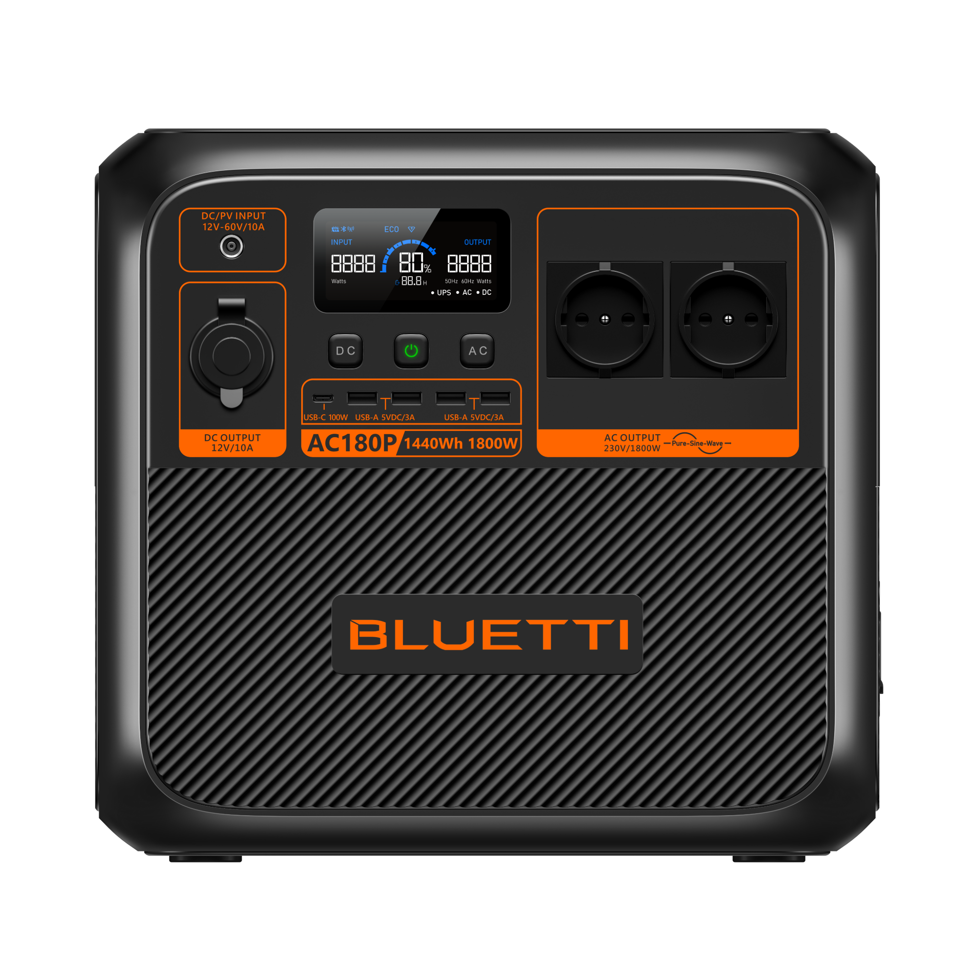 BLUETTI AC 180 Power Station Portatile, 1.800W 1.152Wh - BLUETTI IT, AC180P , 1800 W 1440 Wh  Power Station