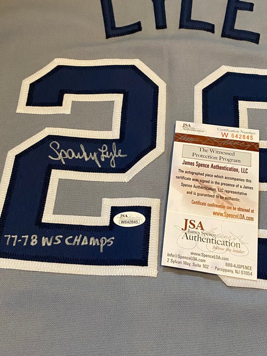 Sparky Lyle Signed Jersey (JSA)