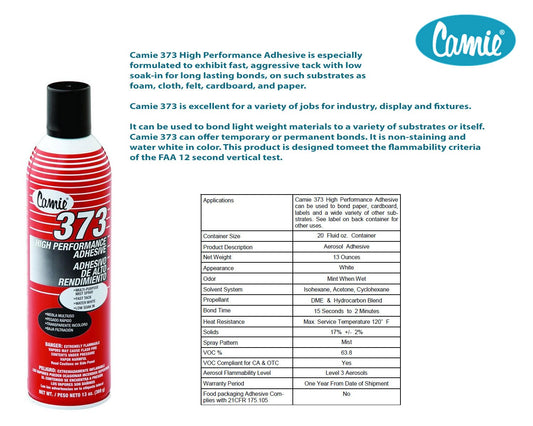 Camie 313  Fast Tack Upholstery Aerosol Spray Adhesive