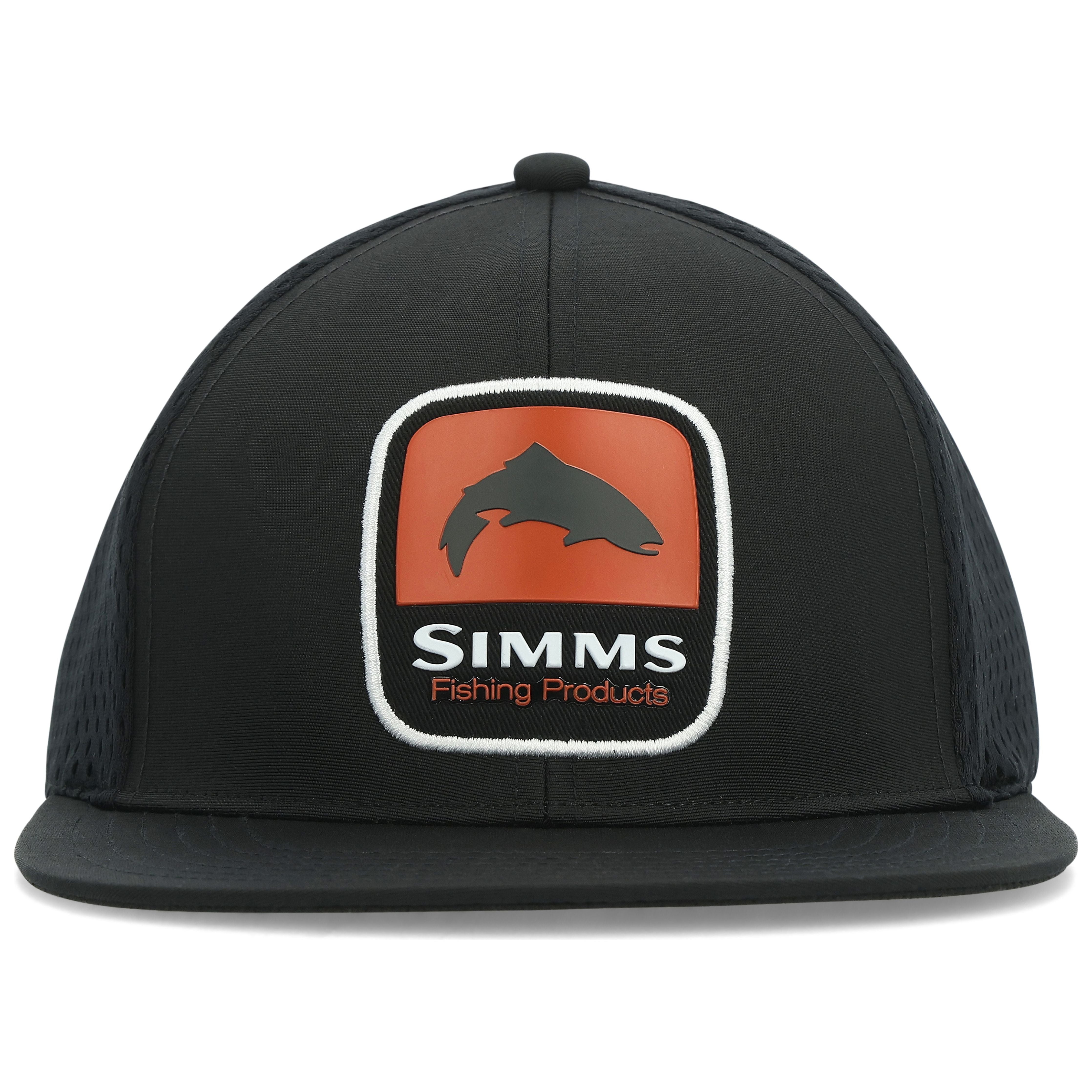 Simms Fishing Heritage Trucker Hat Cap Low Crown Brown Camel Mesh