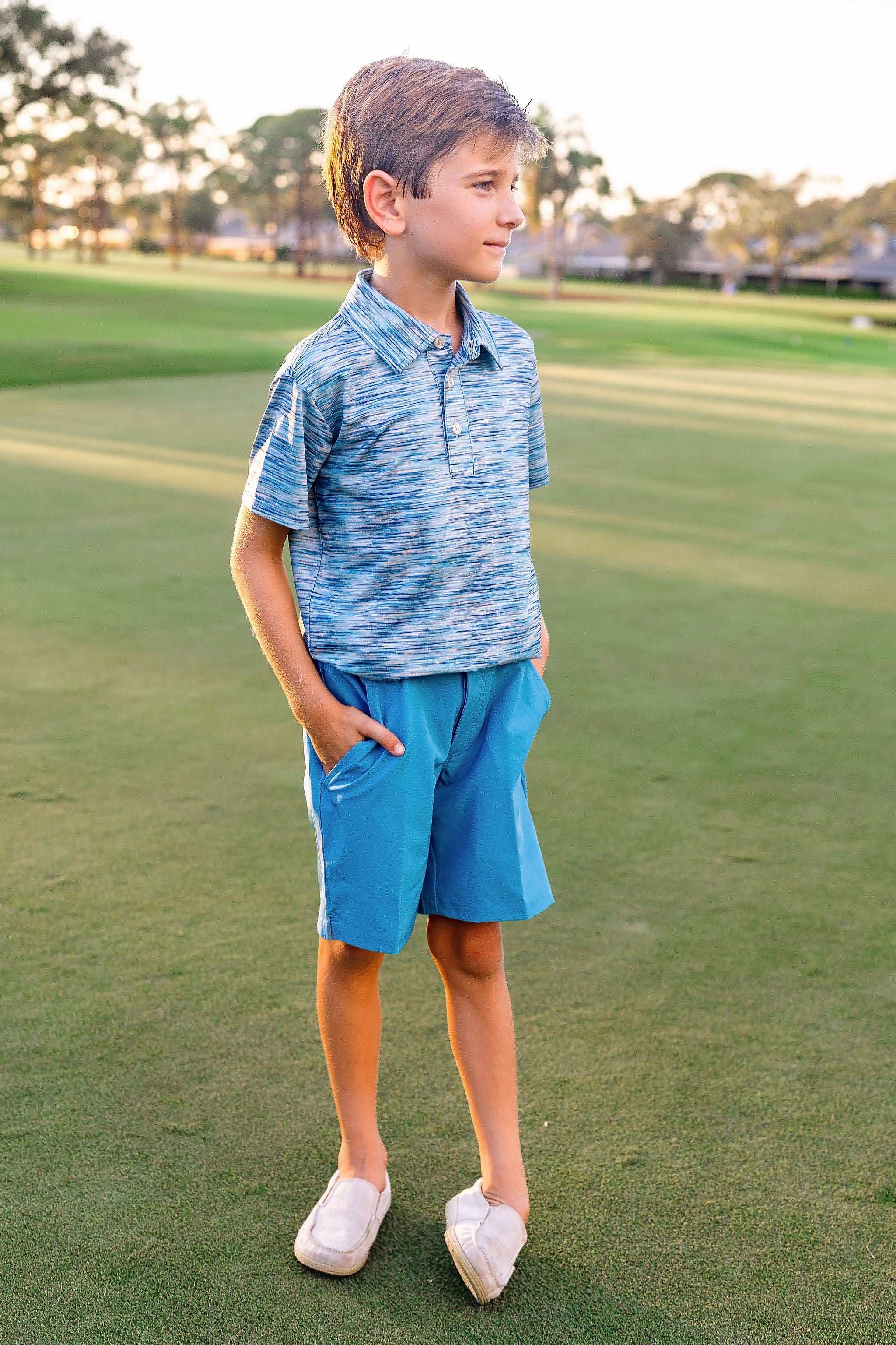 Boy's Performance Tripp Polo Shirt-Underline Multi Shirts & Tops TurtlesAndTees