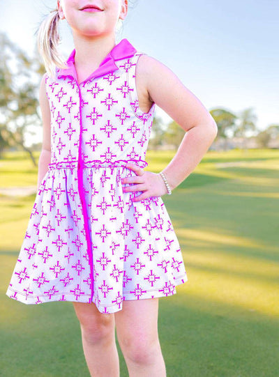 Girls Darby Golf & Tennis Dress - Tee Times Peri – TurtlesAndTees