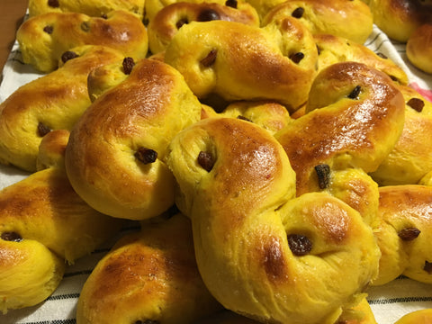 Sockerfria lussebullar