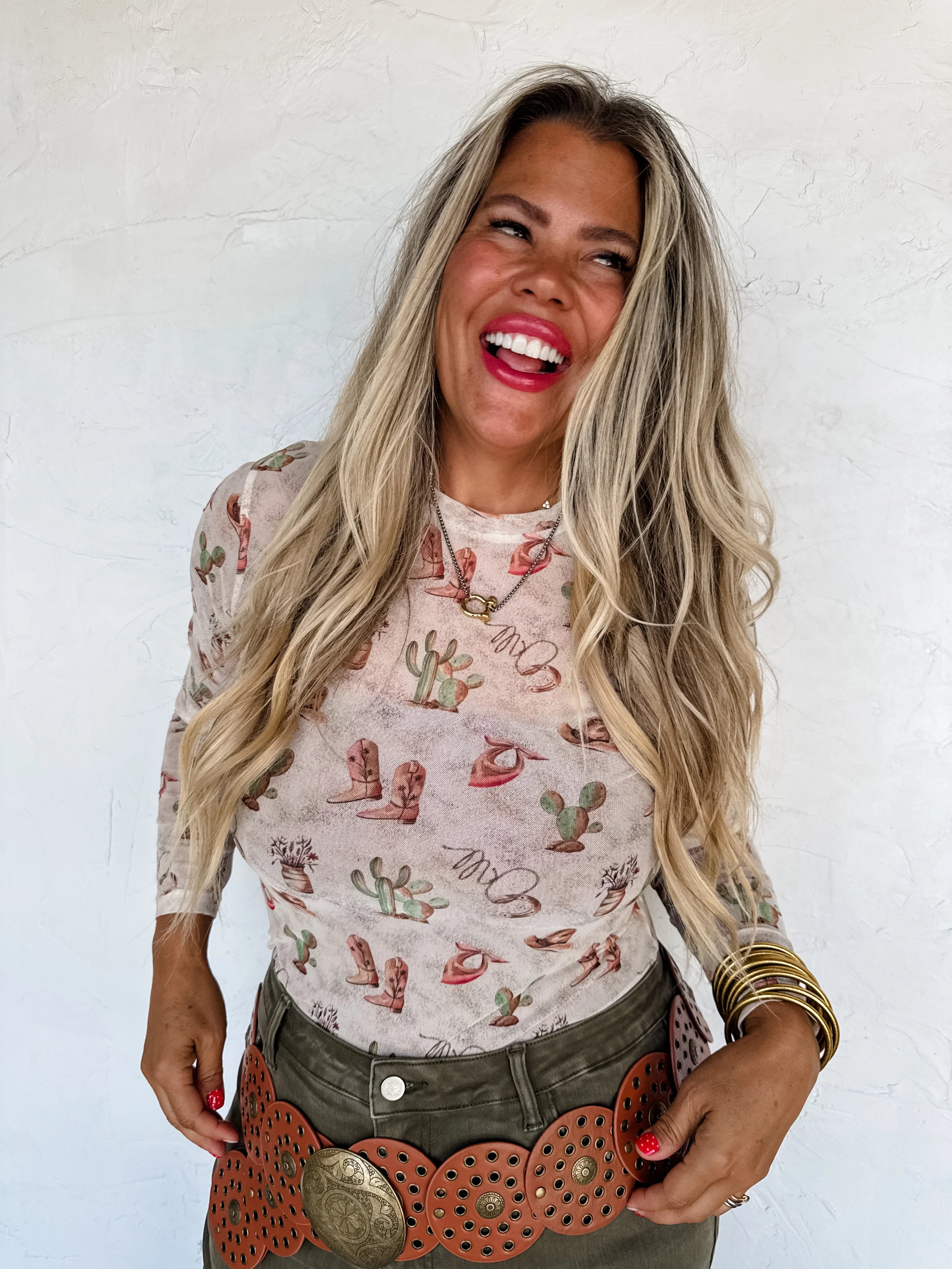 Boots & Blooms Mesh Tops