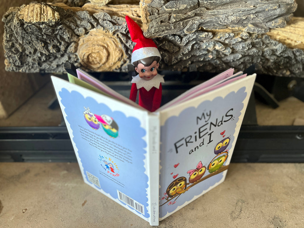 Elf on the Shelf signing the My Friends and I book