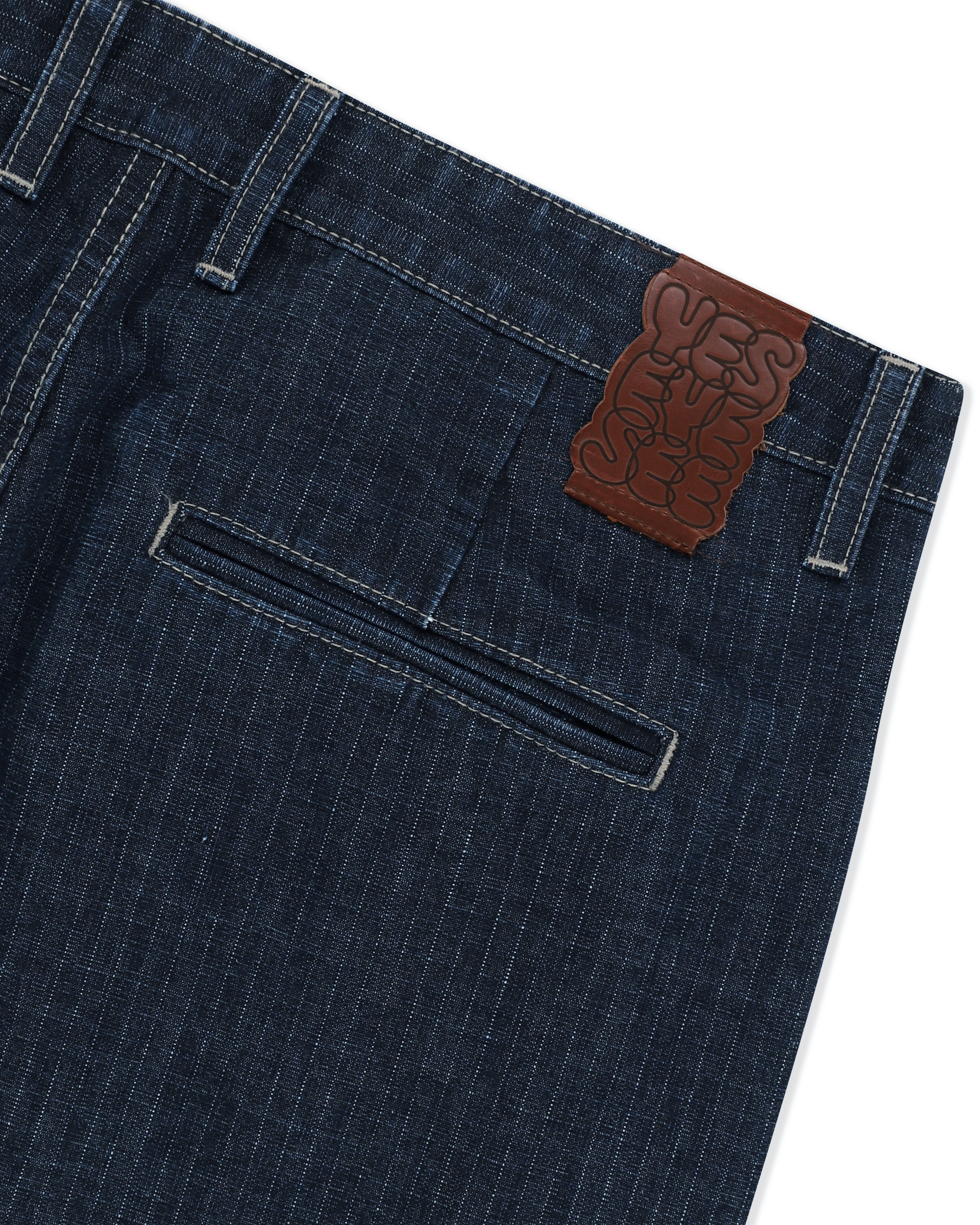 デニム・ジーパン YESEYESEE Two Tucked Ripstop Denim Pants 5MM399 yeseyesee® :: Two Tucked Ripstop Denim Pants Dark Indigo