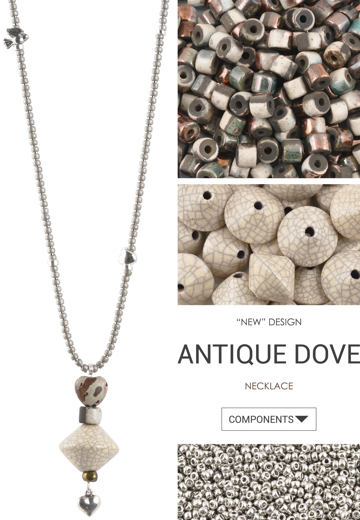 Antique Dove Necklace Blog magdakaminska
