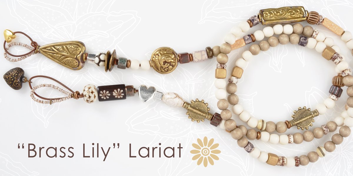 Shop Brass Lily Lariat Components Tamara Scott Designs