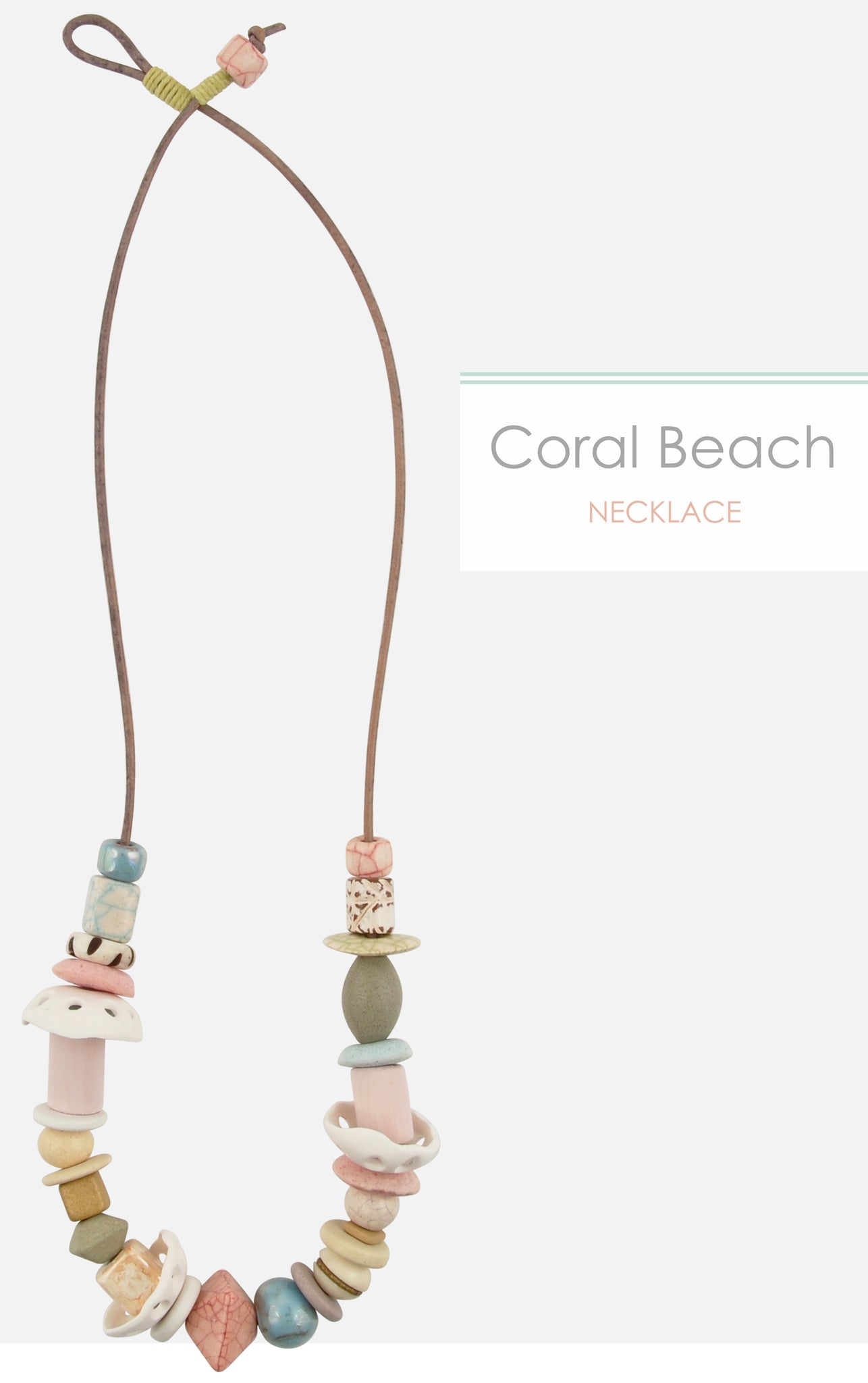 Coral Beach Leather Necklace batmanvstheuniverse