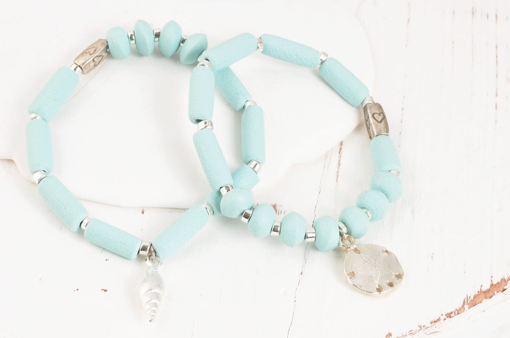 Seafoam Blue Bracelet Bead Kits magdakaminska