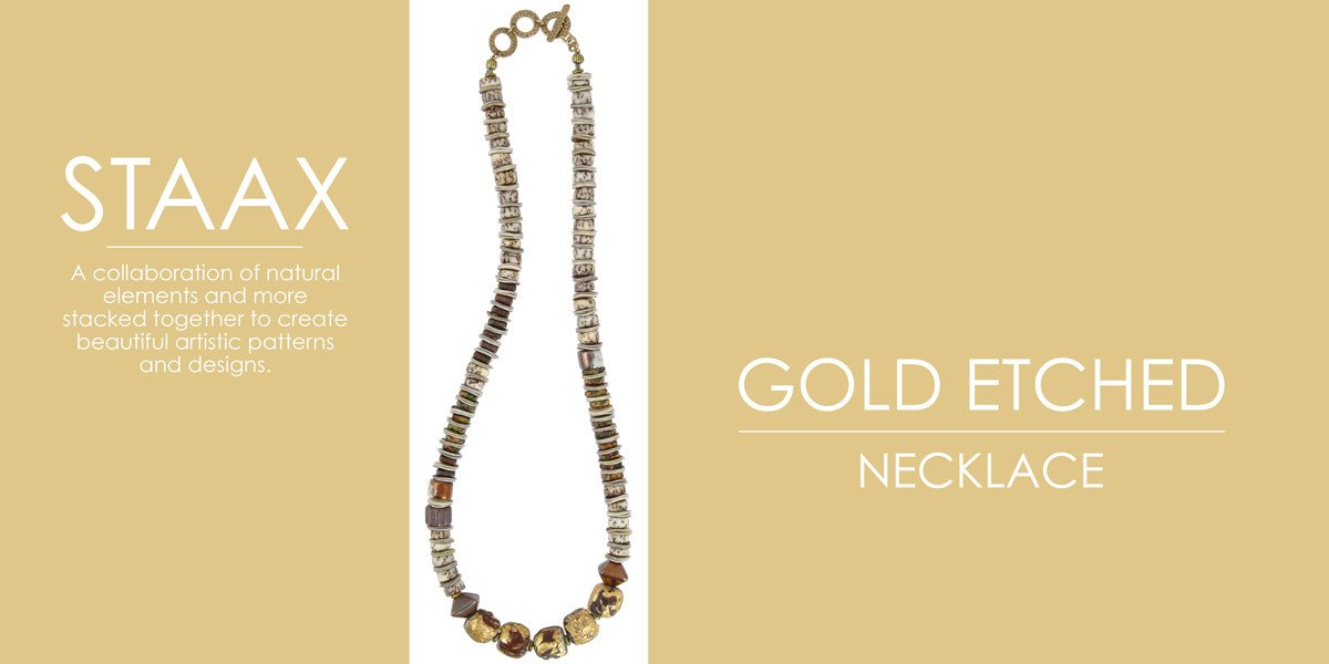 Shop Staax Gold Etched Necklace Components Tamara Scott Designs