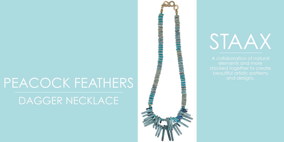 Shop Staax Peacock Feathers Dagger Necklace Components Tamara Scott Designs